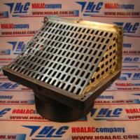 Phễu thu nước vách bằng gang và inox lưới nghiêng DN200