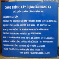 Biển báo, bảng tên công trường
