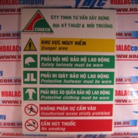Biển báo nội quy công trình song ngữ 