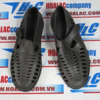 Giày nhựa nâu đen quai cài