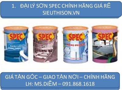 Sơn SPEC giá rẻ, đại lý cấp 1 sơn spec giá rẻ gọi 091.868.1618