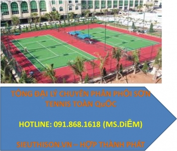 Sơn sân thể thao tennis, sơn sân cầu lông chất lượng giá rẻ nhất holine 091.868.1618