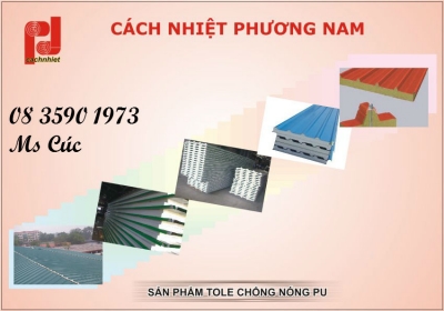 Tole PU cách nhiệt chống nóng giảm ồn hiệu quả cao