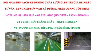 Tìm mua sơn vạch kẻ đường giao thông đỏ, trắng, vàng, đen...giá rẻ nhất