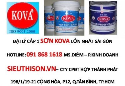 Đại lý sơn KOVA chống thấm uy tín giá rẻ tốt nhất