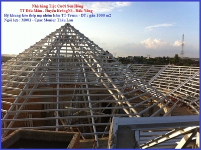 Vì kèo thép nhẹ cho mái lợp ngói thương hiệu TT-TRUSS