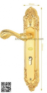 Khóa cửa phòng mạ vàng 24K