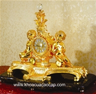 Đồng hồ cổTây Ban Nha mạ vàng 24K.
