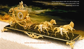Đồng hồ cổTây Ban Nha mạ vàng 24K..