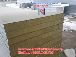 Tấm Panel Rockwool Cách Âm, Tấm Panel Rockwool Cách Nhiệt, Tấm Panel Rockwool Chống Cháy