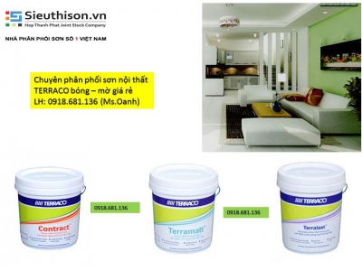 Đại lý bán sơn nước nội thất Terraco Terramatt thùng 25kg tại Tân Bình