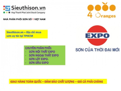 Siêu thị  bán sơn nước Expo Satin 6+1 tốt nhất cho tường ngoài trời