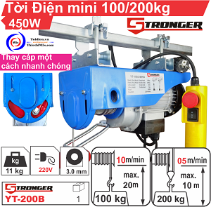 TỜI ĐIỆN MINI DẠNG TREO 100/200KG STRONGER