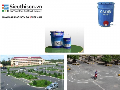 Đại lý bán sơn kẻ vạch Rainbow màu trắng lon 4 lít giá rẻ tại TPHCM