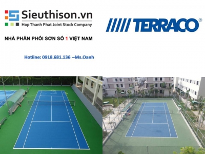 Bán sơn thi công sân tennis Terraco Flexipave Coating 