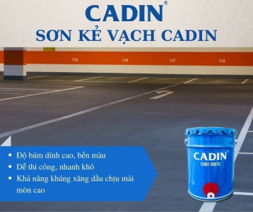 Sơn kẻ vạch hệ nước cadin, sơn tốt,giá tốt